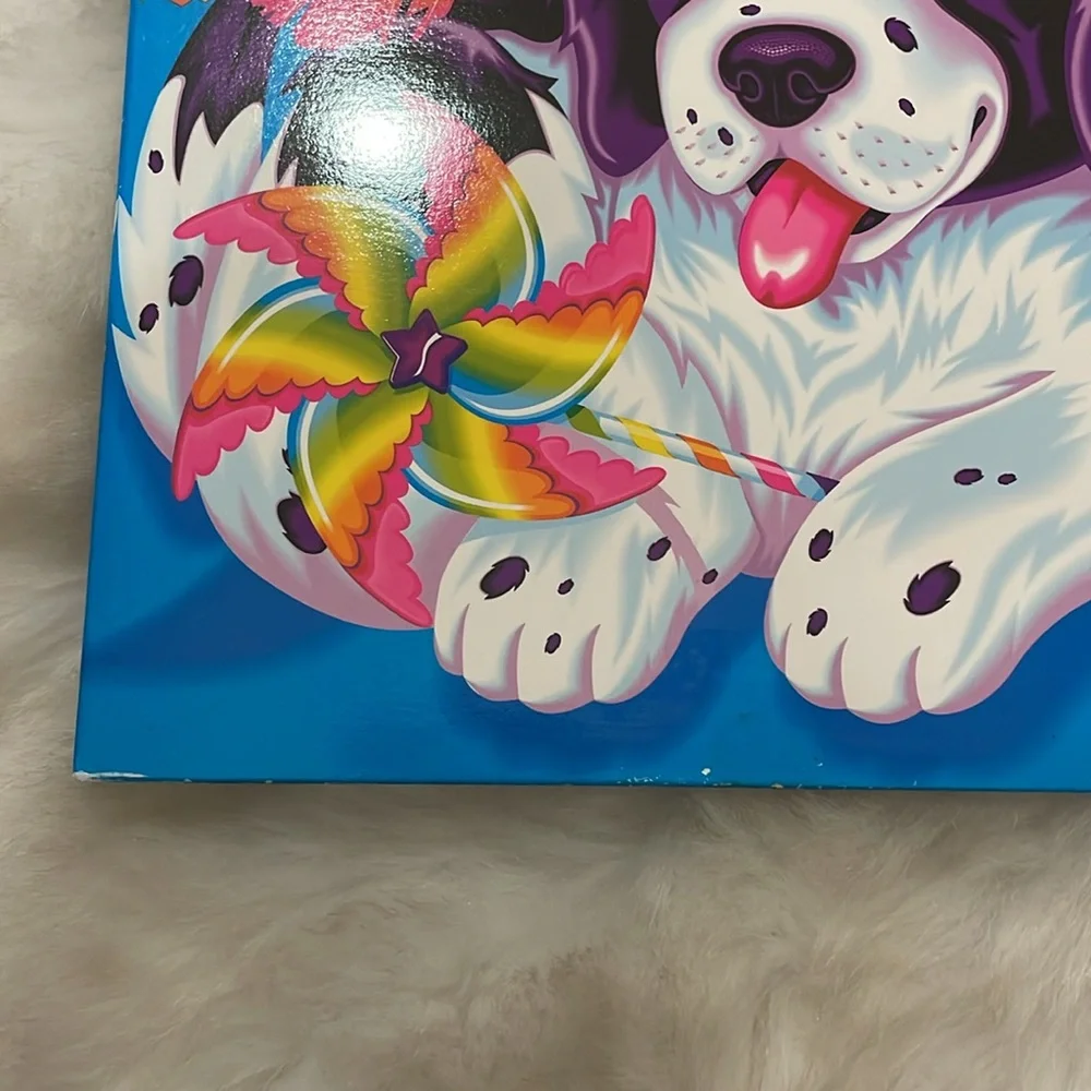 Vintage Lisa Frank folder Violet and Velvet Dog Dogs Colorful Spaniels